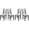 ESSZIMMERSTUHL - Set 4x Nilo 8 , schwarz, paros 2 - Beige/Schwarz, Holz (43/94/40cm) - Leaf Design
