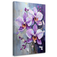 WANDBILD orchidee blüht lila - Lila, Textil (40/60cm) - Feeby