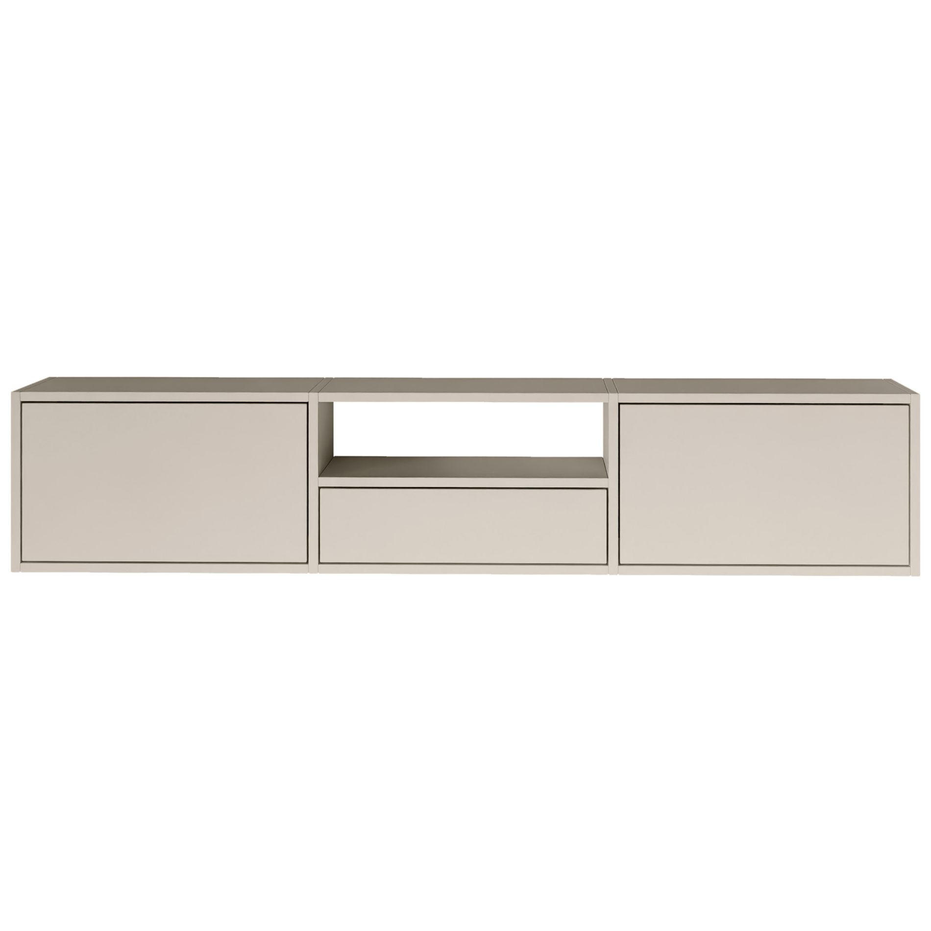 TV-LOWBOARD hängend, 3 Klappen und Ablage, Kaschmir, 150 cm - Kaschmir, Holzwerkstoff (150.1/30/30cm) - Selsey