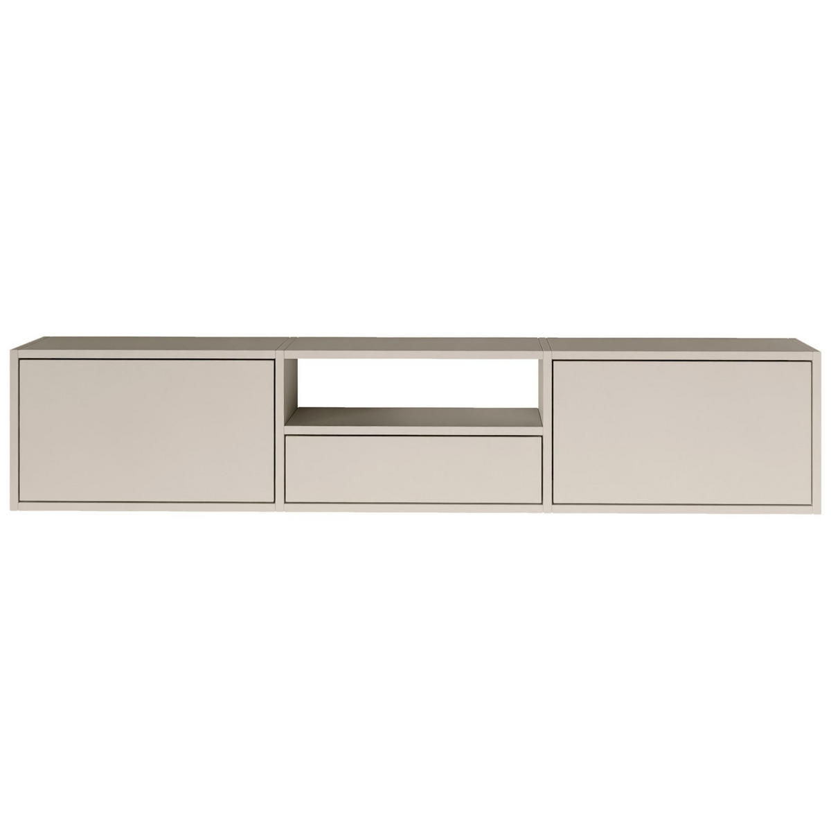 TV-LOWBOARD hängend, 3 Klappen und Ablage, Kaschmir, 150 cm - Kaschmir, Holzwerkstoff (150.1/30/30cm) - Selsey