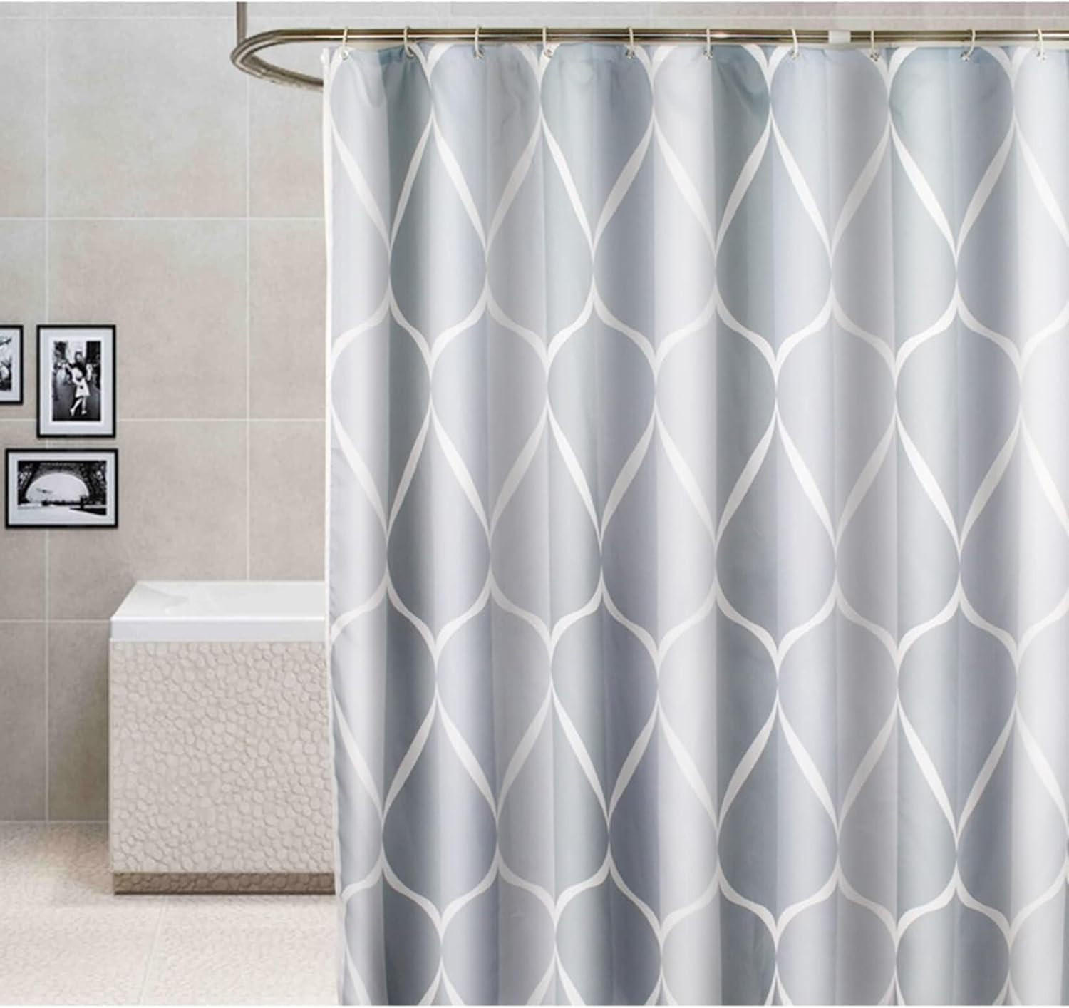DUSCHVORHANG Tropfen Muster 180 x 180 cm Polyester Badezimmer - Grau, Textil (180/180cm) - MCBOSON