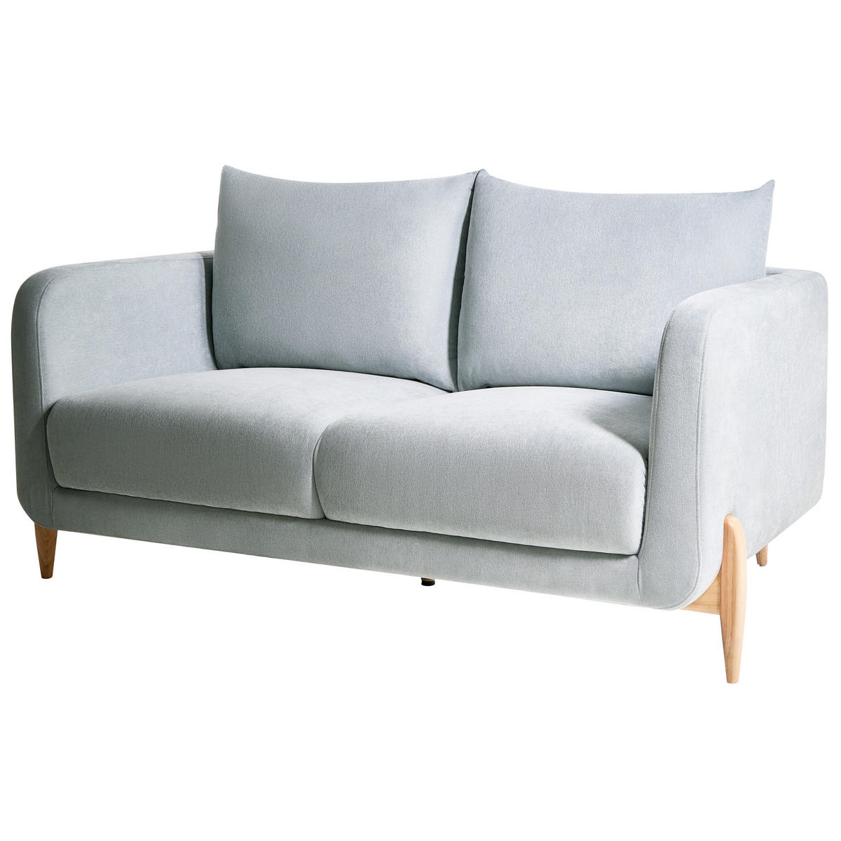 POHOVKA 2-místná Žinylková látka Světle modrá Gimo - světle hnědá, textil (149/83/80cm) - Beliani