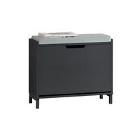 SCHUHBANK Schwarz - Schwarz, Holzwerkstoff/Metall (60/52/24cm) - SoBuy