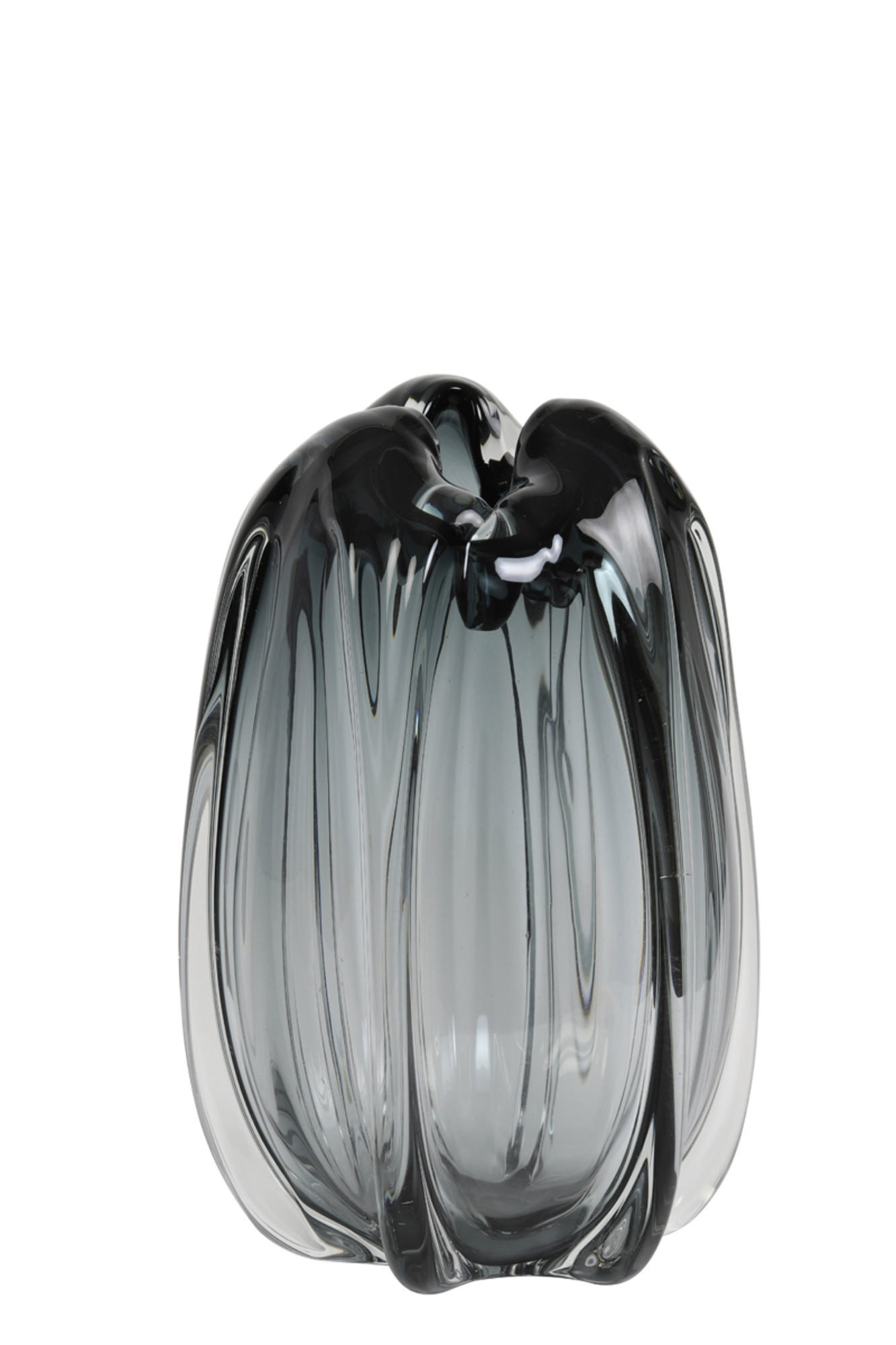 VASE Murela Grau Ø21/30 cm - Grau, Glas (21/30cm) - Light & Living