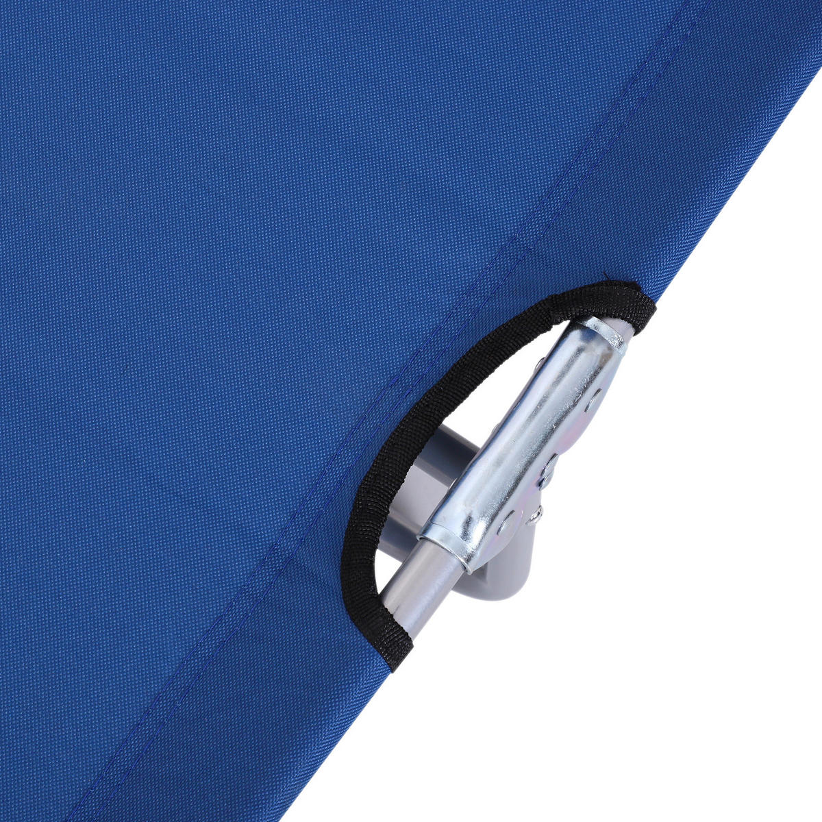 SONNENLIEGE DE-07704 klappbar, mit Sonnenschutz, verstellbare Rückenlehne Blau - Blau, Metall (58/36/187cm) - ComfortXL