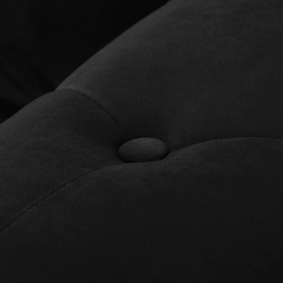 BIGSOFA - Samt - Silberfarben/Schwarz, Buchenholz/Textil (260/90/93cm) - home24