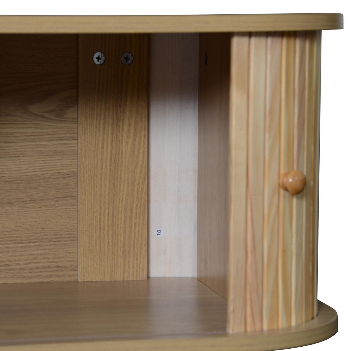 LOWBOARD 170/39,5/46 cm in Natur mit Rattanfronten und Schubladen - Eichefarben, Holzwerkstoff (170/46/39.5cm) - Flora Grace