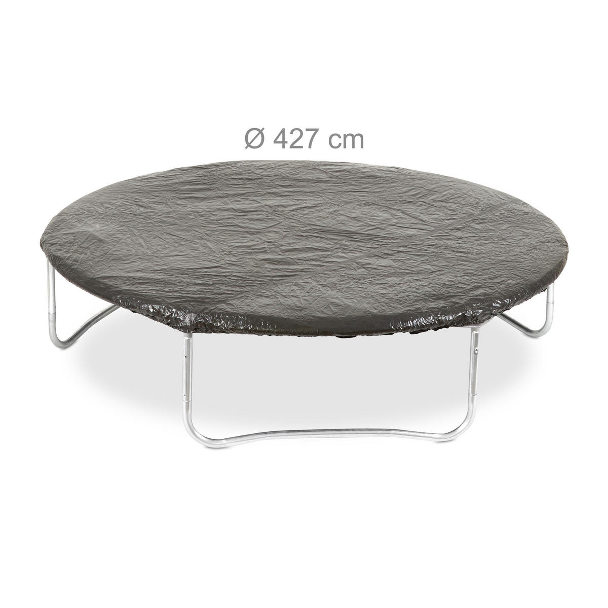 ABDECKPLANE Trampolin - Schwarz, Kunststoff (427/427/0.1cm) - Relaxdays