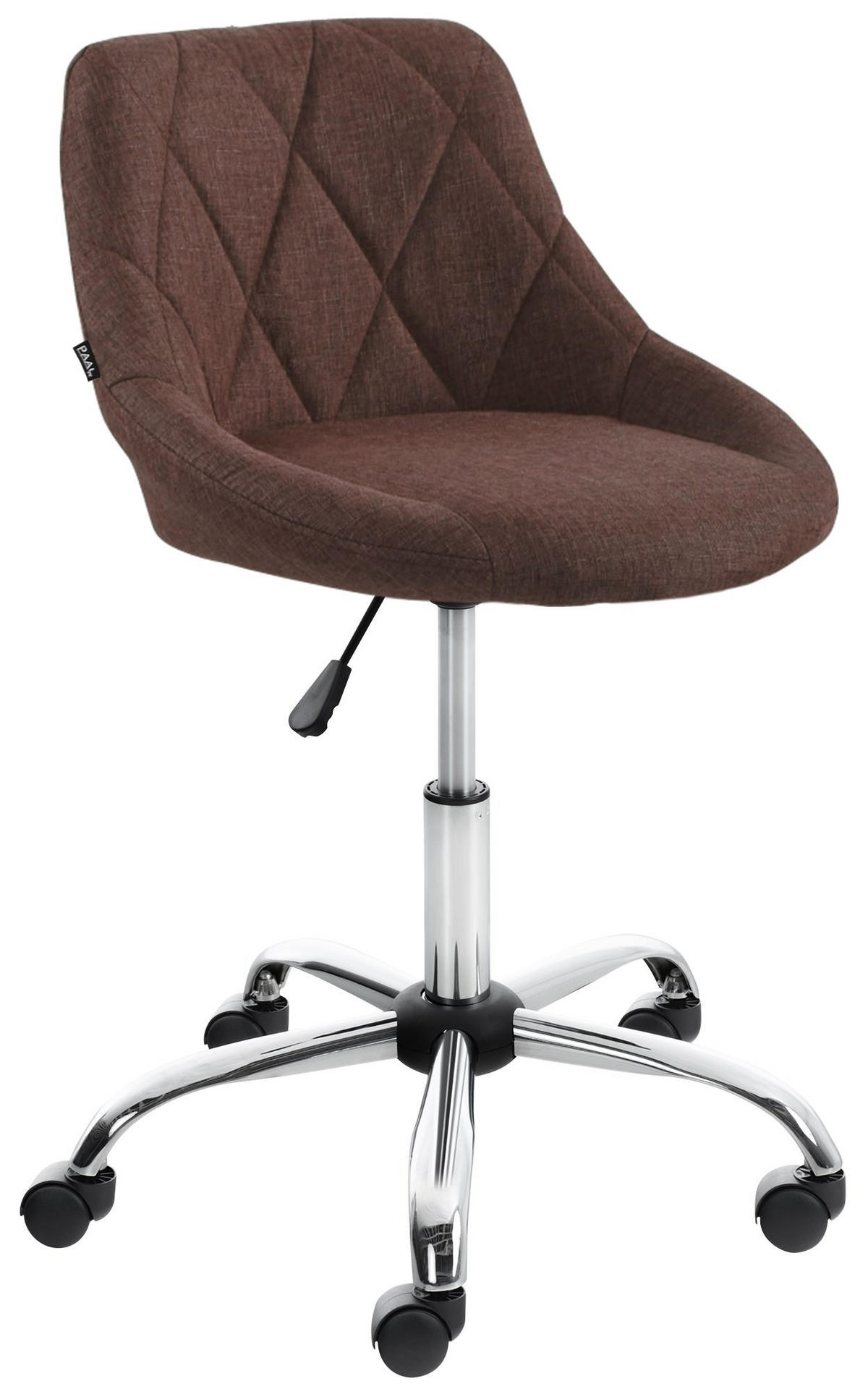 ARBEITSHOCKER Lazius Stoff braun - Braun, Metall (47/82/49cm) - TPFLiving