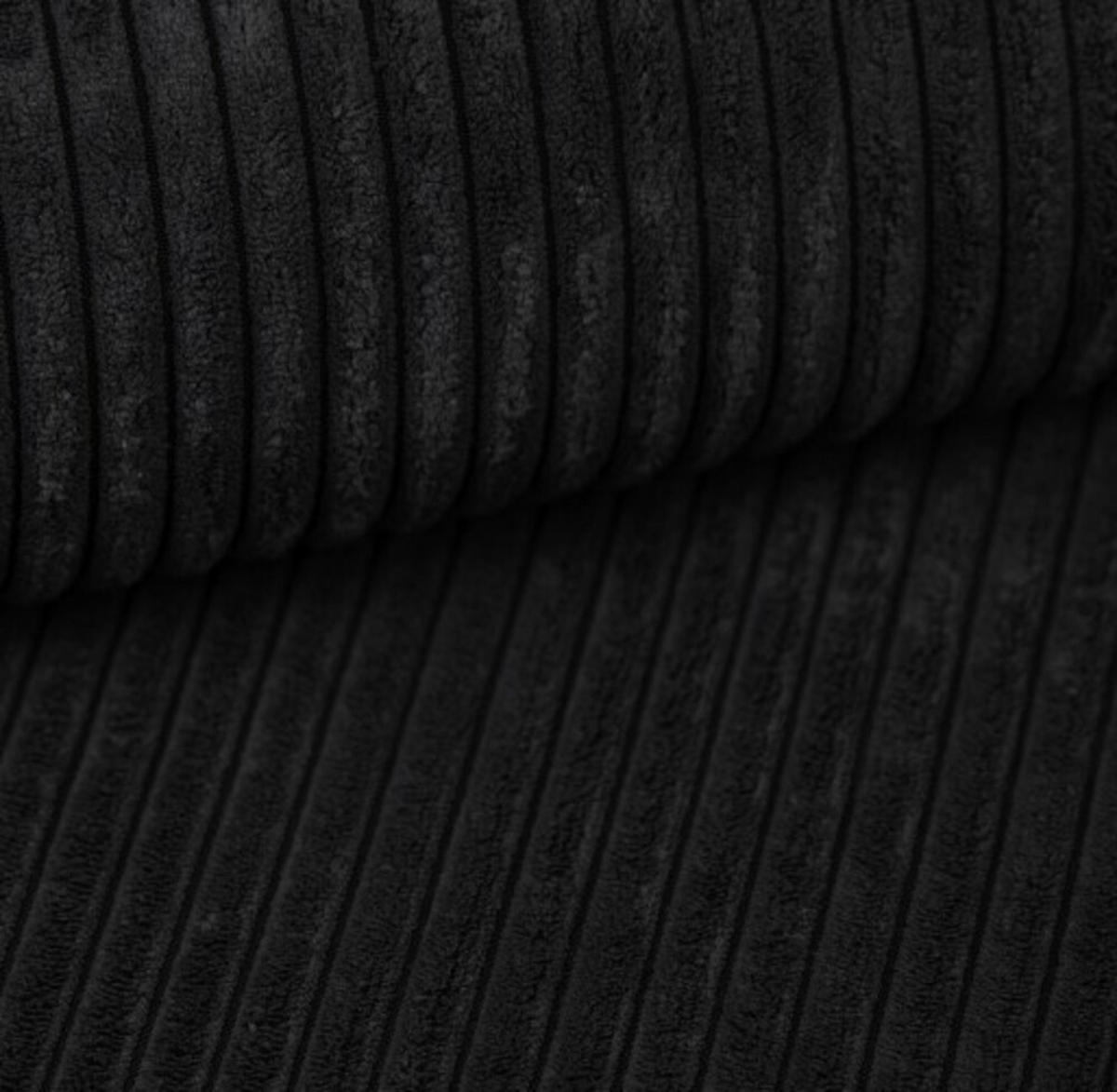 WOHNLANDSCHAFT DENVER U mini - Schwarz - Schwarz, Holzwerkstoff (350/92/162cm) - Möblo