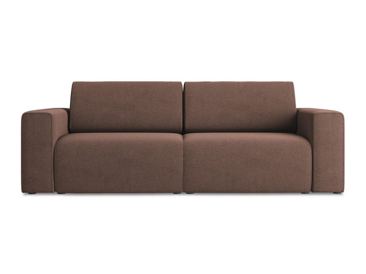 3-SITZER SOFA Strukturstoff Stoff Pink - Pink/Hellrosa, Kunststoff/Textil (224/80/103cm) - Makamii