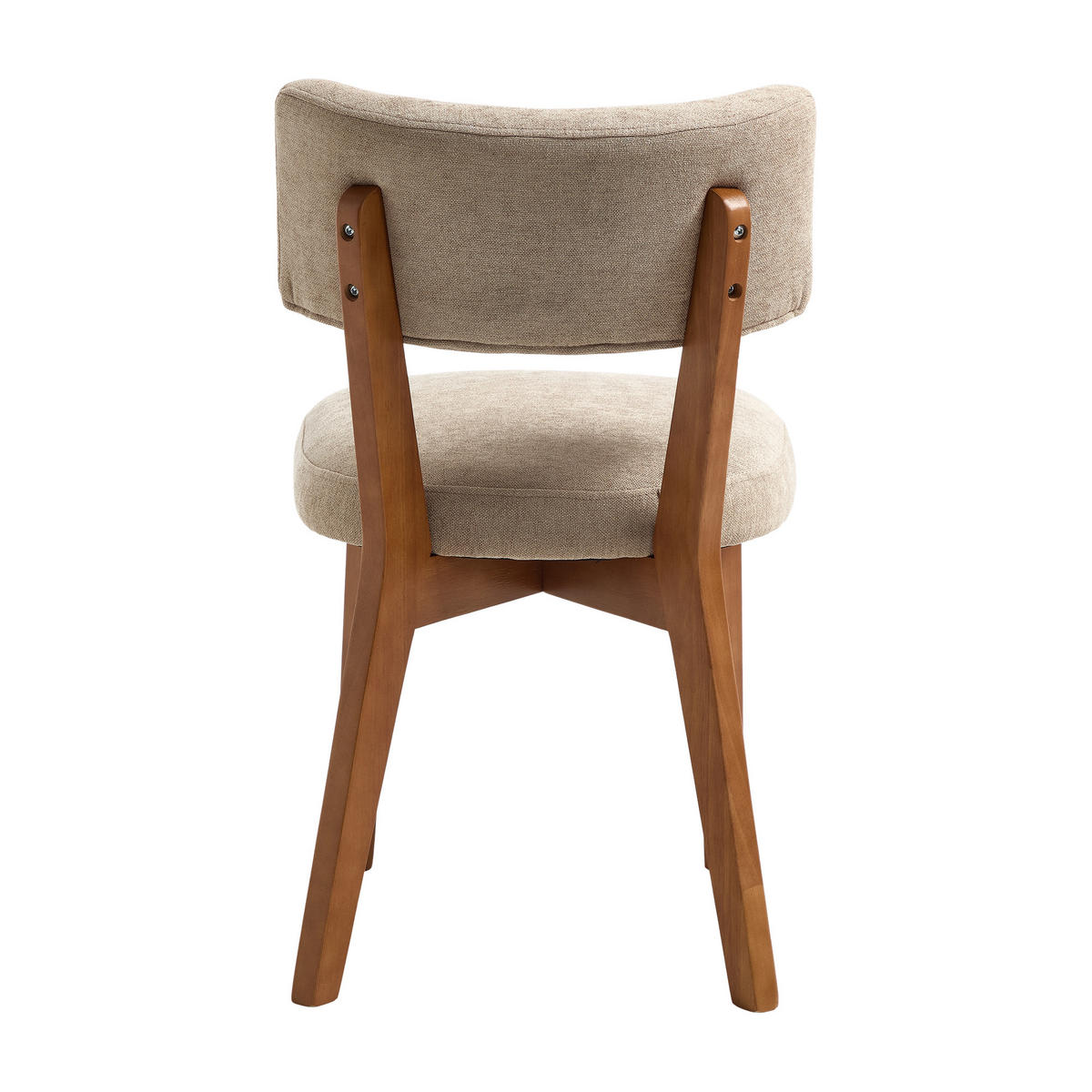 STUHL-SET 2 Stück Mid-Century mit Massivholzbeinen, DE-42268, Khaki - Sandfarben, Holz (47/77/54.5cm) - ComfortXL