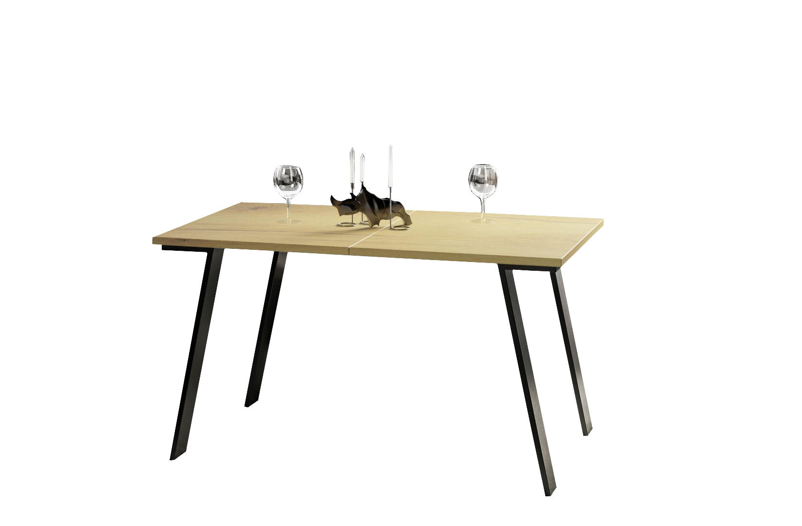 Endo-Moebel Esstisch Eiche 80x76x130 cm