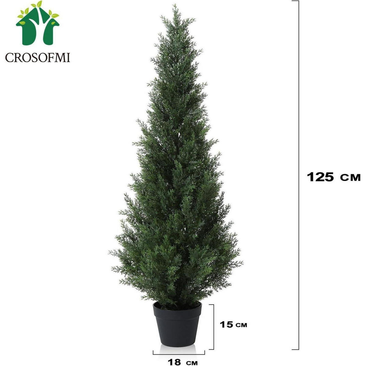 KÜNSTLICHER Zedernbaum 125 cm 2er Set - Grün, Kunststoff (70cm)