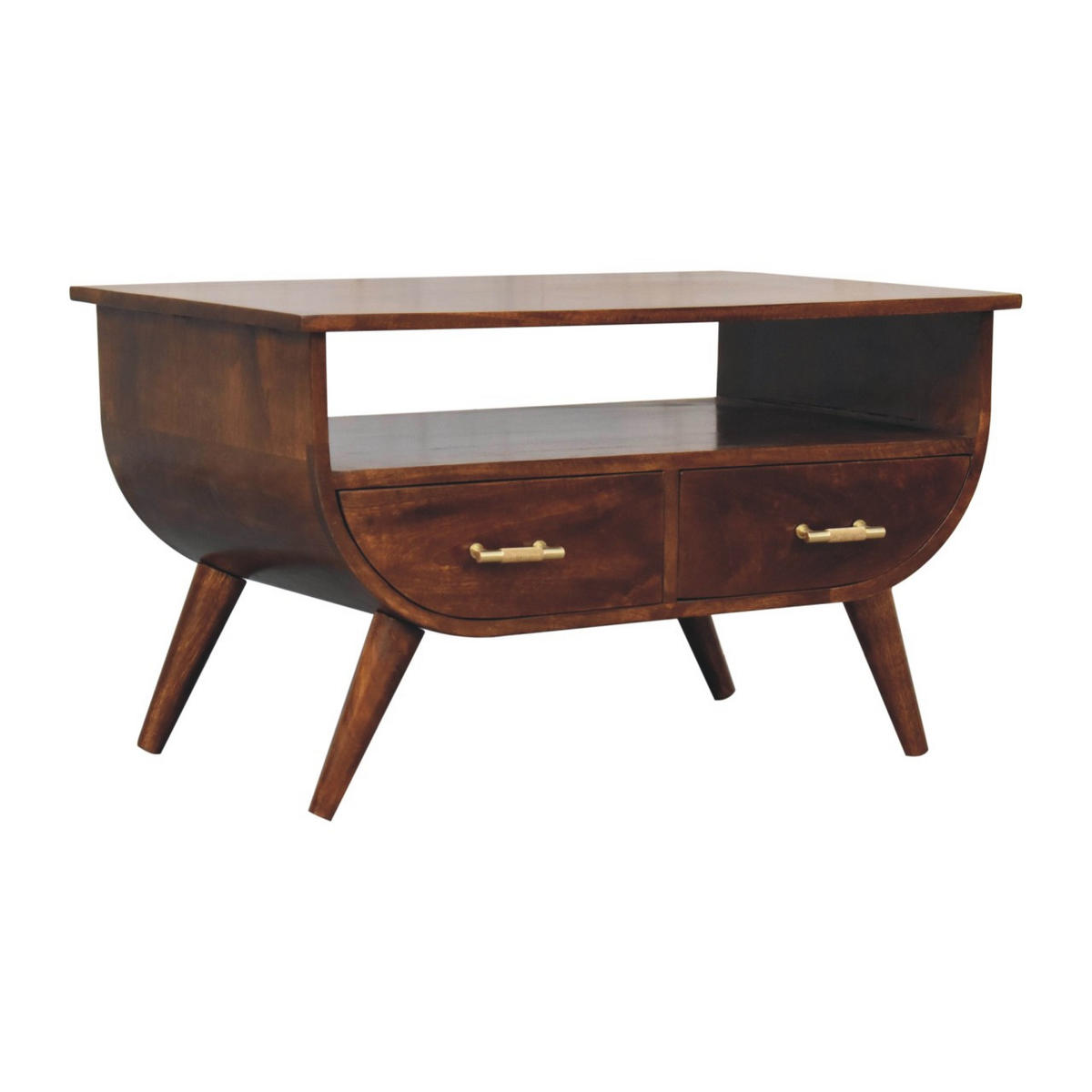 AGRA KLUBSKA MIZICA - hnedá, drevo (80/55/47cm) - Artisan Furniture