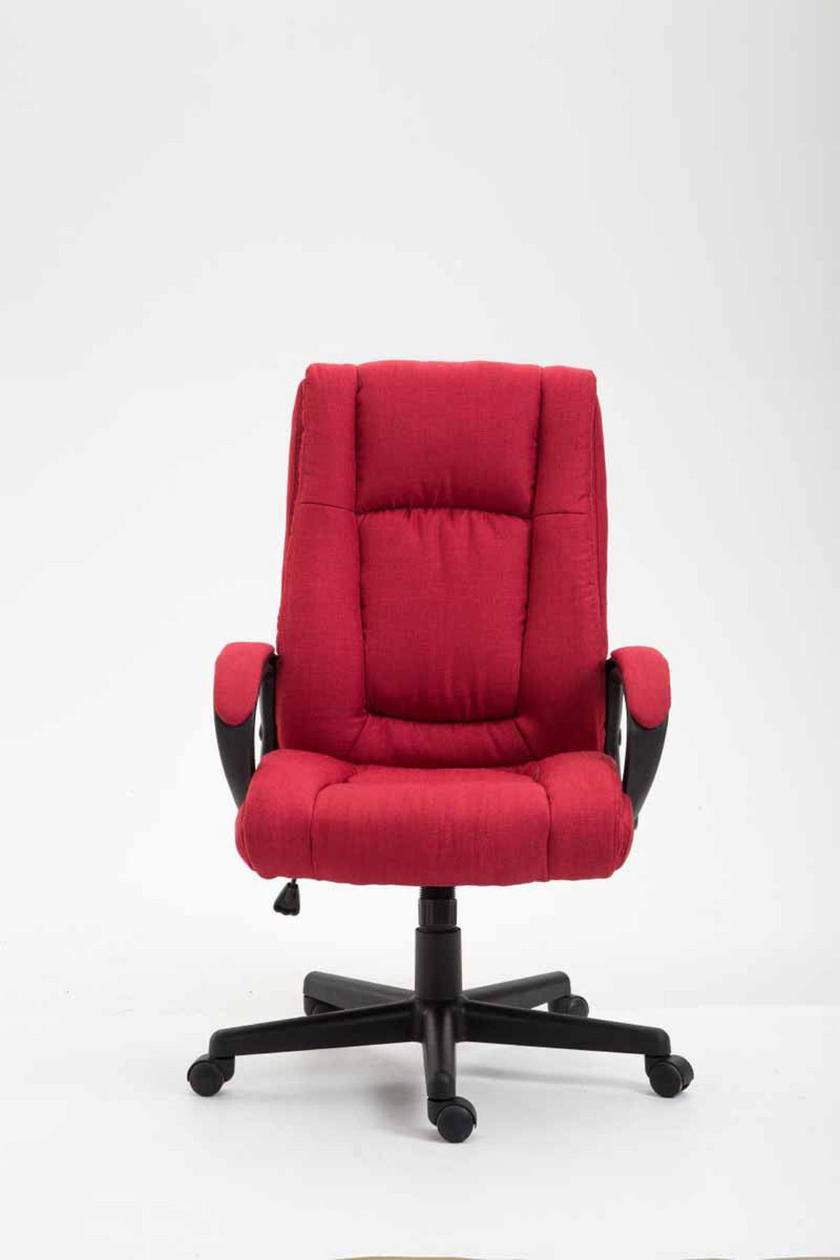 DREHSTUHL Stoff Rot - Rot/Schwarz, Kunststoff/Textil (66/106/70cm) - CLP