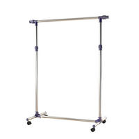 KLEIDERSTÄNDER, Edelstahl, Silber - Silberfarben, Metall (45/95/86cm) - HOMCOM
