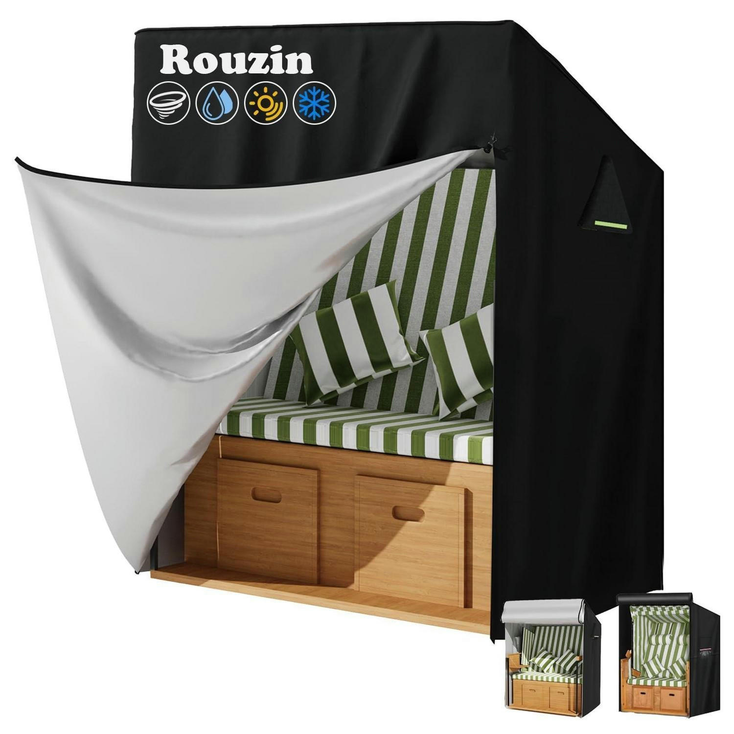 XXXLutz Strandkorb-Abdeckung Schwarz 105x175x135 cm