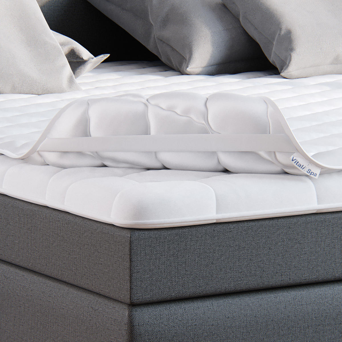 MATRATZENSCHONER Weiß 140 x 200 cm Waschbar bis 60°C trocknergeeignet - Weiß, Textil - VitaliSpa