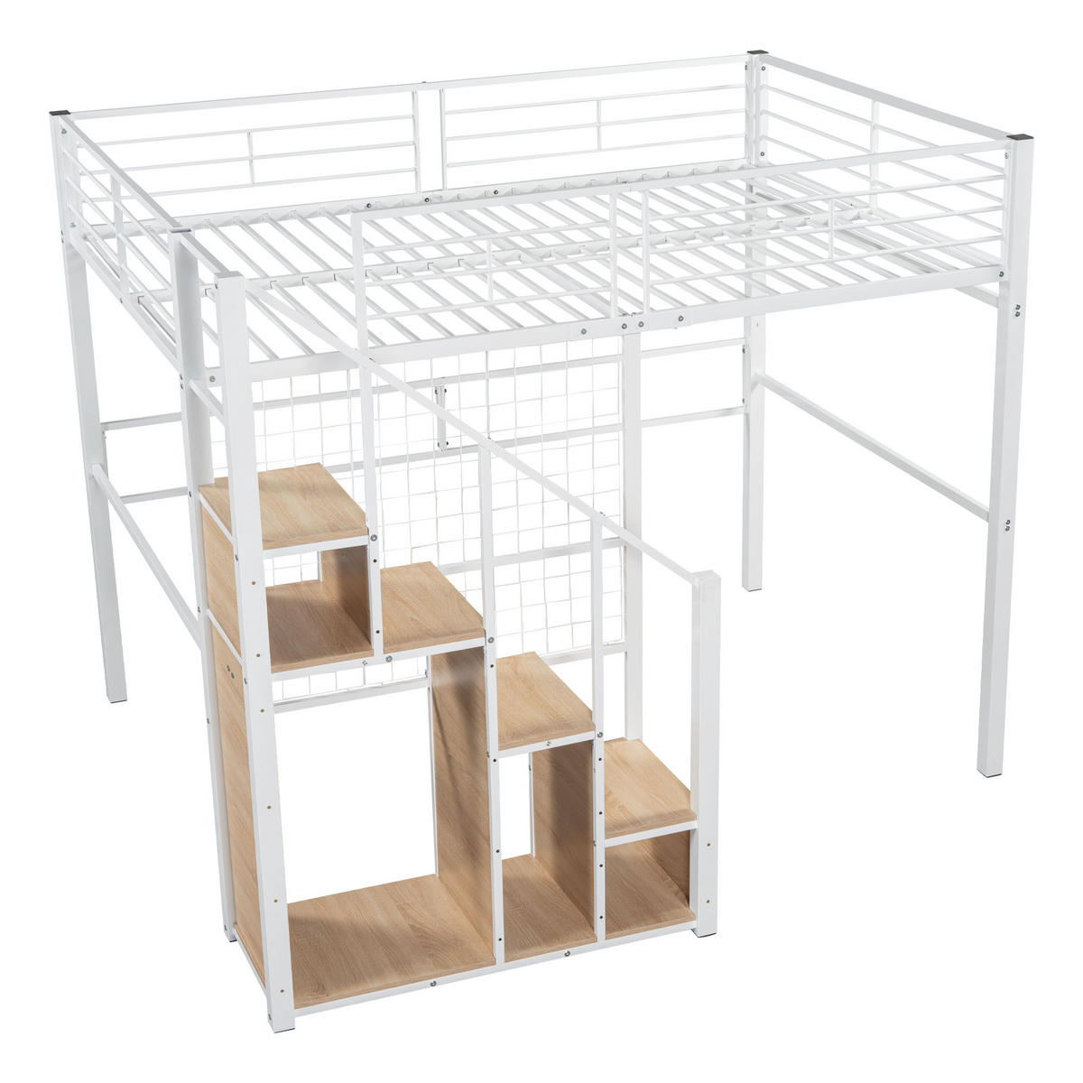 HOCHBETT Eisen 140/200 cm Weiß - Weiß, Metall - Raumix