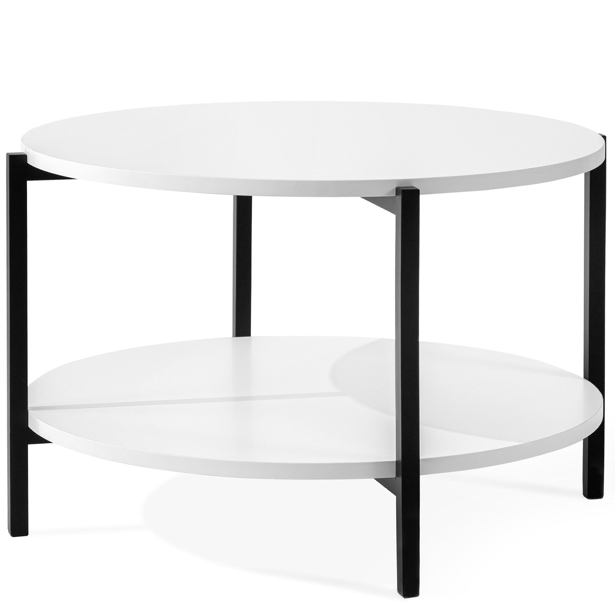 COUCHTISCH HEIRO Kaffeetisch - Weiß, Holzwerkstoff/Metall (69/69/45cm) - KONSIMO®