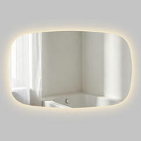 BADSPIEGEL MIT BELEUCHTUNG 80/50 cm Oval mit dimmbarer LED-Beleuchtung und Antibeschlag - Transparent, Glas (50/80/2.5cm) - S'AFIELINA