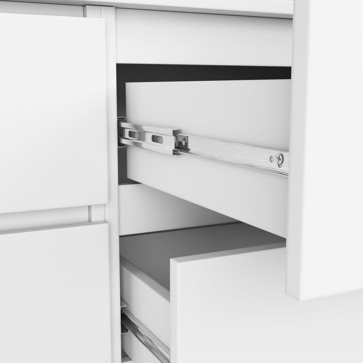 KOMMODE Weiß 40x35x109 cm - Weiß, Holzwerkstoff (40/109/35cm) - Akord