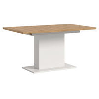 ESSTISCH weiß, Eiche Artisan, Küchentisch ausziehbar 150 - 190 cm - Weiß/Eiche Artisan, Holzwerkstoff/Metall (150/90/76cm) - Inn.Furn