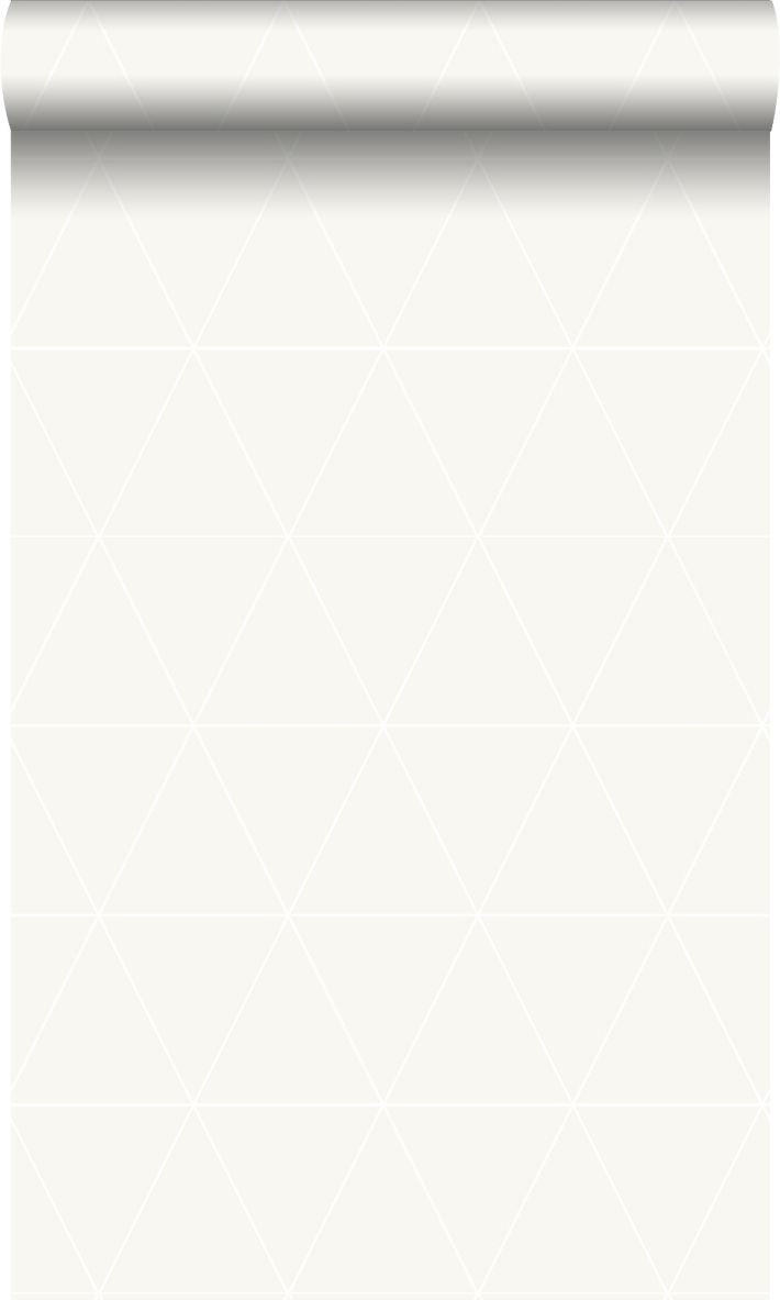 TAPETE grafische Dreiecke 53 cm x 10.05 m - Weiß, Papier (53/1000cm) - Origin Wallcoverings