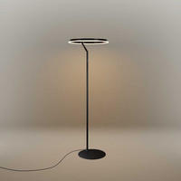 LED-STEHLAMPE Ring Schwarz Ø 60cm - Schwarz, Metall (60/60/172.5cm) - s.luce