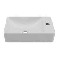 HÄNGEWASCHBECKEN - 38 cmcm x 22 cmcm - Keramik - Weiß - ERAVAL - Weiß, Keramik (38/10/22cm) - Vente-Unique