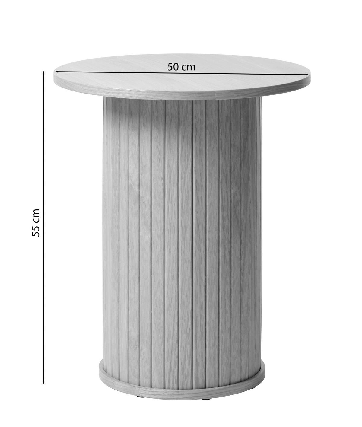 COUCHTISCH Gativel Schwarz 50 cm - Eichefarben/Schwarz, Holzwerkstoff (50/50/55cm) - Selsey