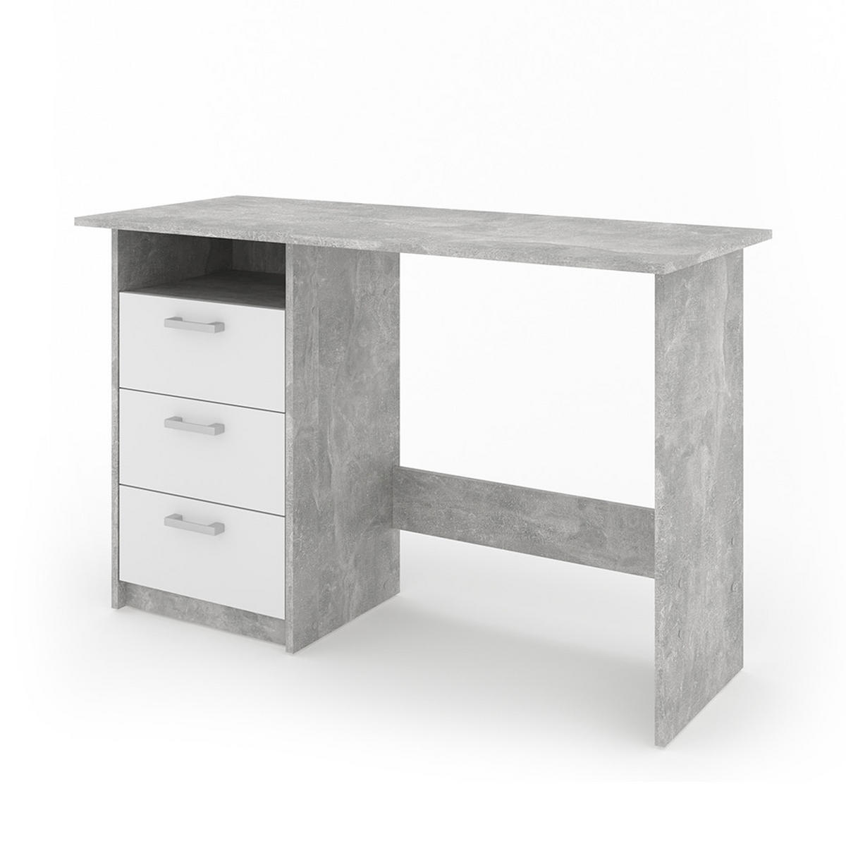 SCHREIBTISCH Meiko Beton 120 x 50 cm - Grau, Holzwerkstoff (50/120/76.6cm) - Vicco