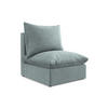 SOFAELEMENT Strukturstoff Blau - Pastellblau/Schwarz, Holzwerkstoff/Kunststoff (75/77/90cm) - Makamii