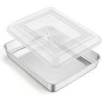 BACKBLECH mit Deckel 26,5 x 20,7 x 5 cm - Silberfarben, Metall (20.7/5/26.5cm)