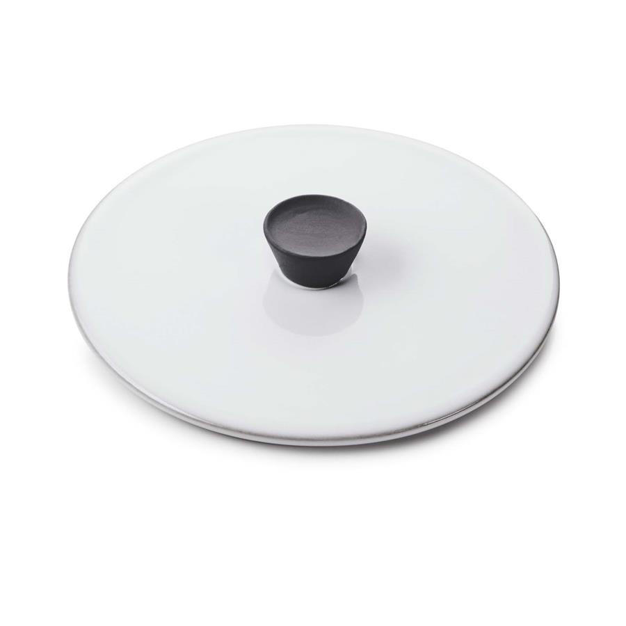 KASSEROLLE MIT DECKEL CARACTERE 25 cl Kumuluswolke - Weiß, Keramik (12/12/6.8cm) - Revol Porcelaine France