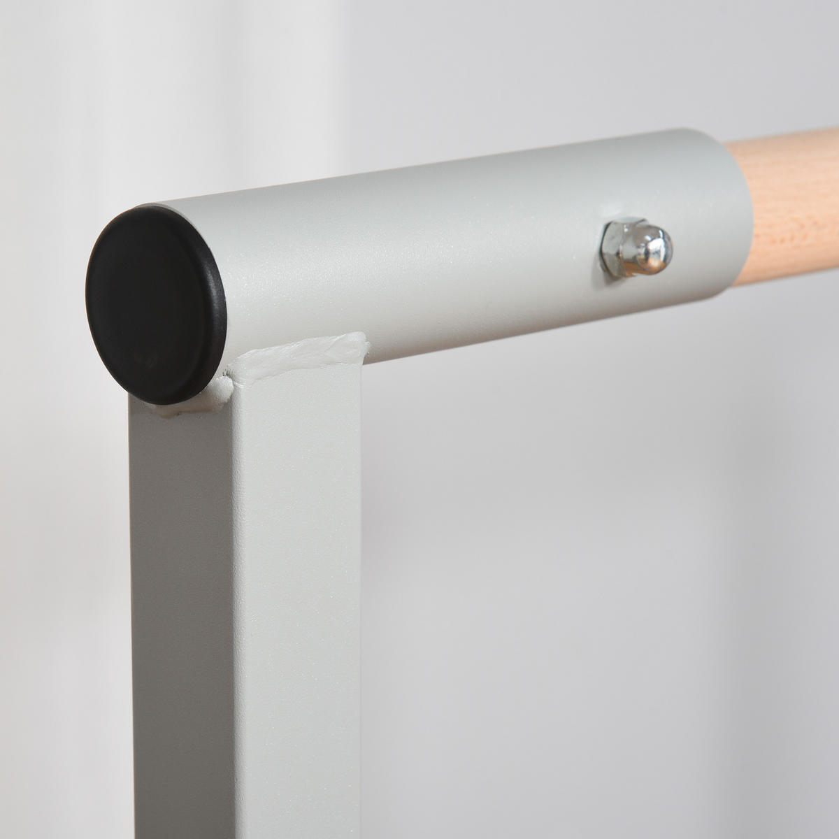 GYMNASTIKSTANGE DE-10732 höhenverstellbar, Holz & Stahl Blau - Blau, Metall (121/194cm) - ComfortXL