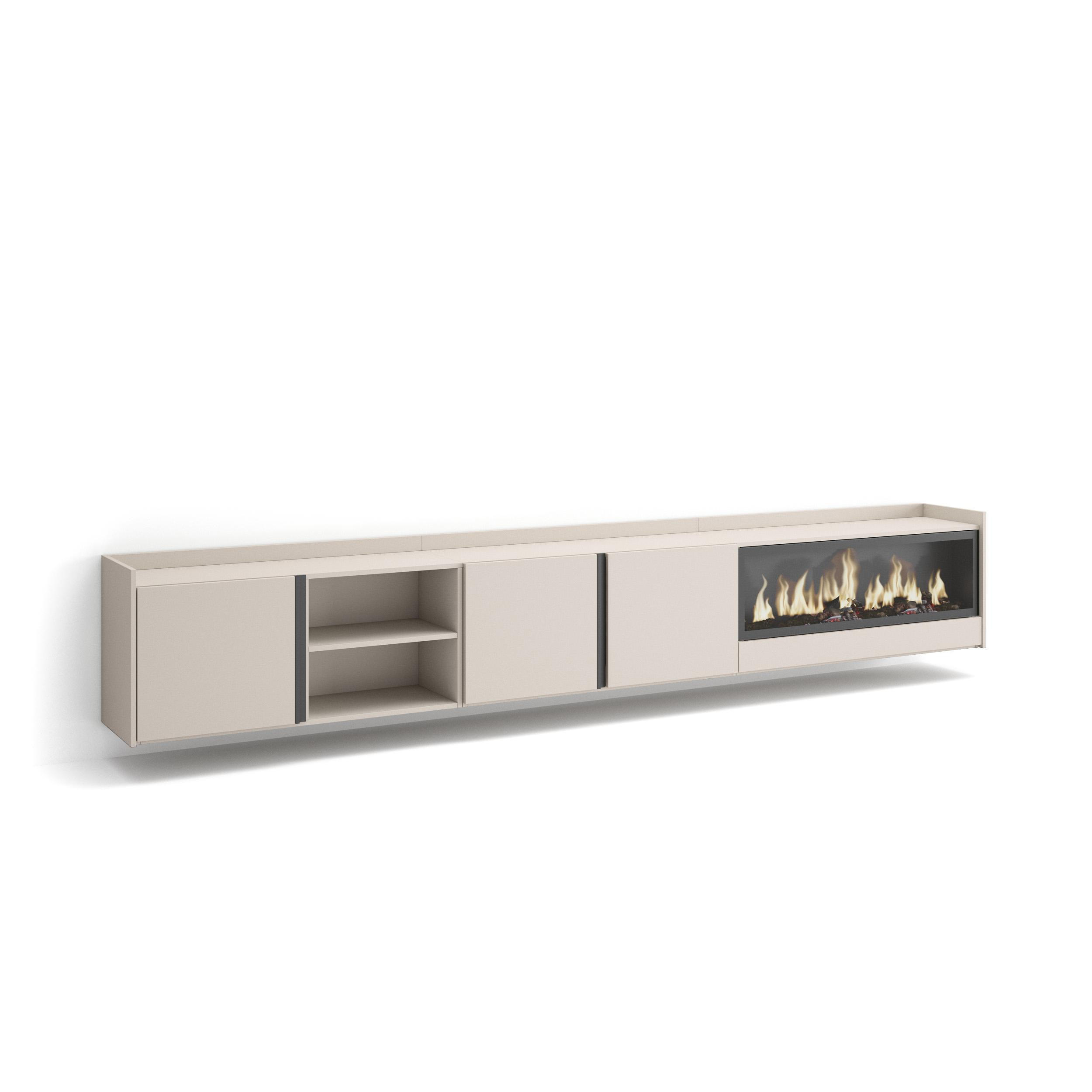 Skraut Home Lowboard, Beige 315x50x35 cm