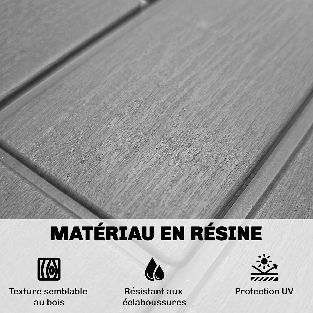 KISSENBOX DE-18688 227 L mit Gasfeder & Holzoptik Grau - Grau, Kunststoff (43/54.5/106.5cm) - ComfortXL