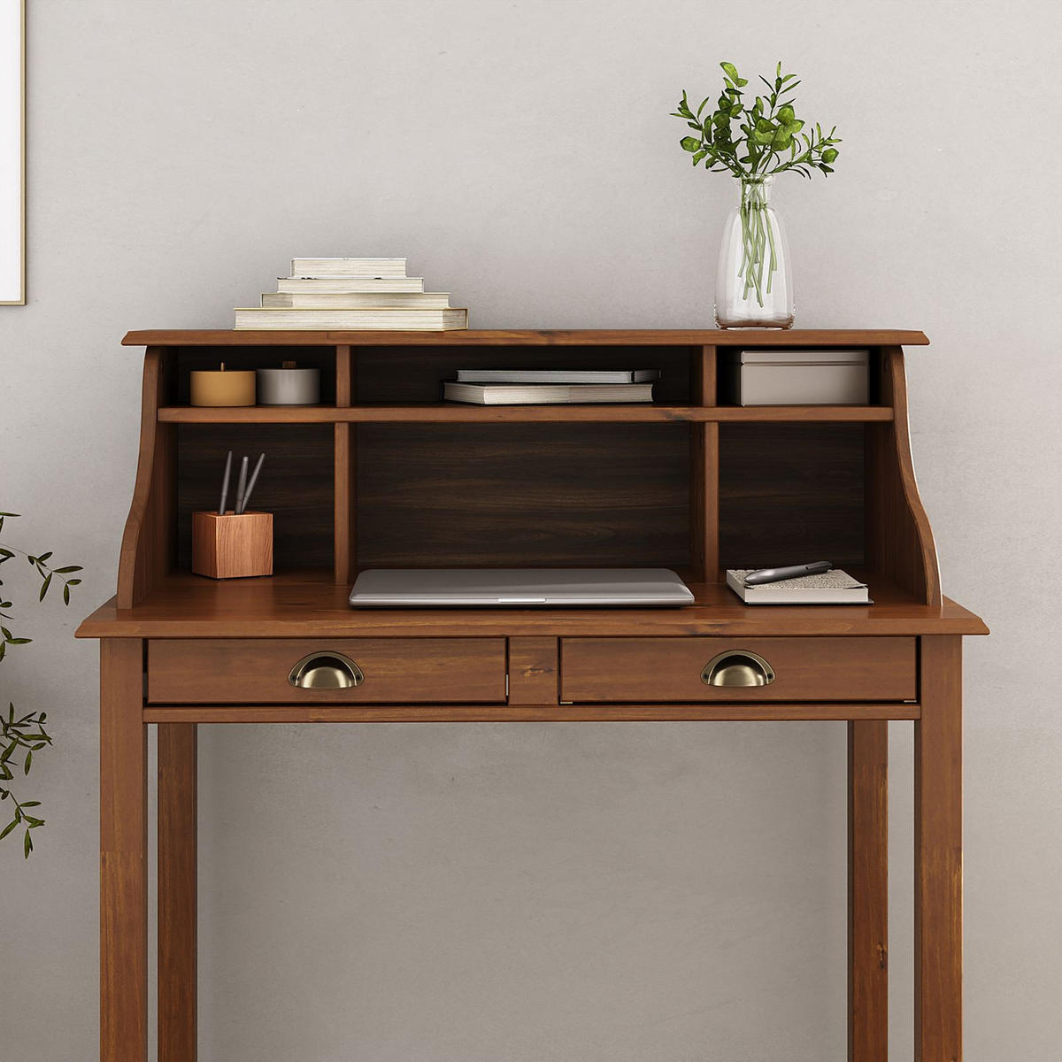 SEKRETÄR MARLENE - Kastanienfarben, Holz (50/90/101cm) - IDIMEX