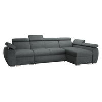 ECKSOFA Boston LCP, Seite: Rechts 1P(65)+2R+LCP - Silberfarben/Blaugrau, Holz/Textil (320/170cm) - MIRJAN24