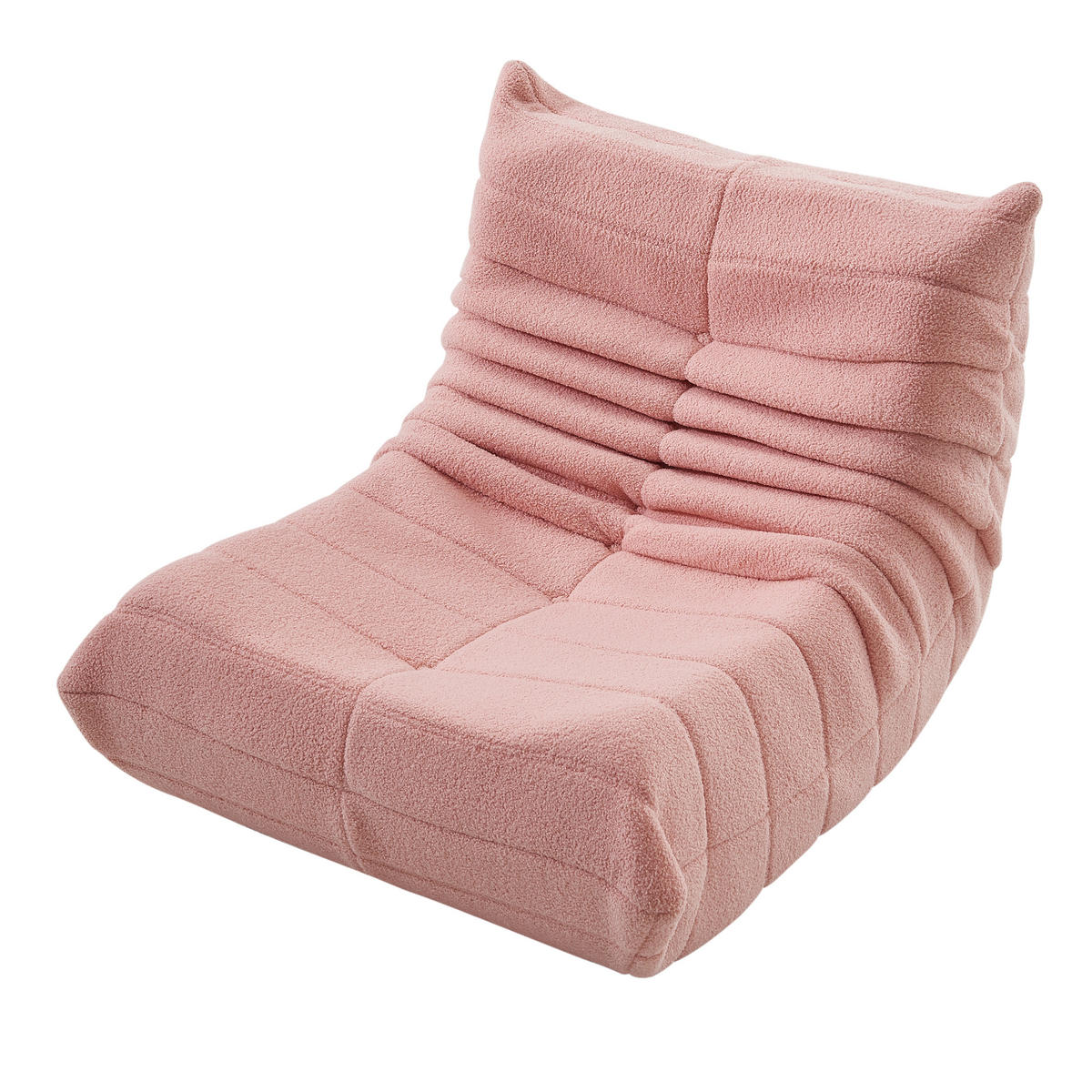 FERNSEH- & RELAXSESSEL Sofa Liegesofa für Wohnzimmer Beige - Rosa, Holz (91.44/60.45/101.5cm)