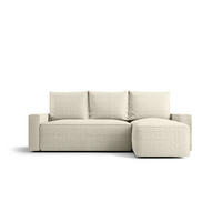 ECKSOFA mit Schlaffunktion SAVIO Quelle 03 Rechts - Beige, Textil (232/140cm) - Bedante