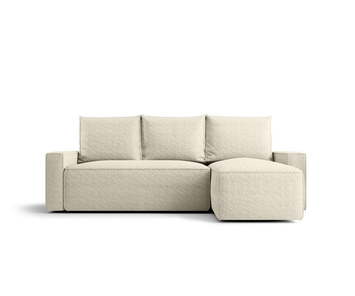 ECKSOFA mit Schlaffunktion SAVIO Quelle 03 Rechts - Beige, Textil (232/140cm) - Bedante