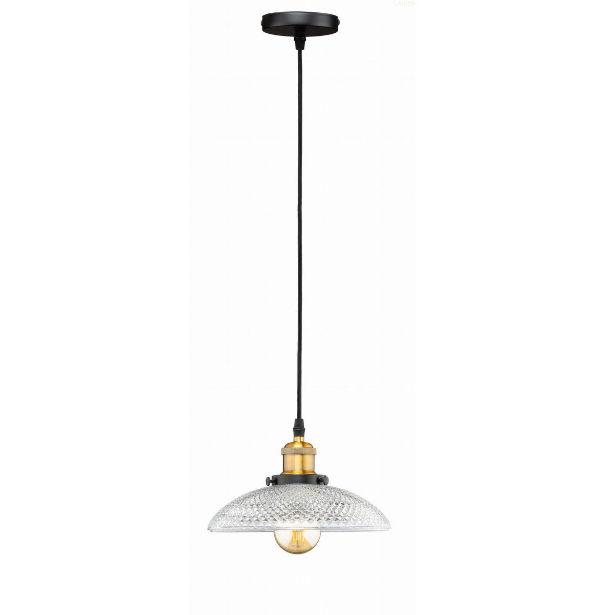 PENDELLEUCHTE Rosa - Transparent/Goldfarben, Glas/Metall (23/23/100cm) - kiki design