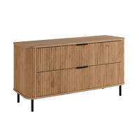 BADEZIMMERSCHRANK : Farbe Eiche Craft, Griff schwarz, Füße schwarz, 120 x 41,5 x 66,7 cm - Eichefarben/Schwarz, Holzwerkstoff (120/66.7/41.5cm) - 3XE LIVING