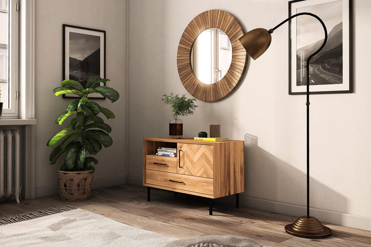 KOMMODE LEON Wildeiche - Wildeiche, Holz (97/65/45cm) - byoak