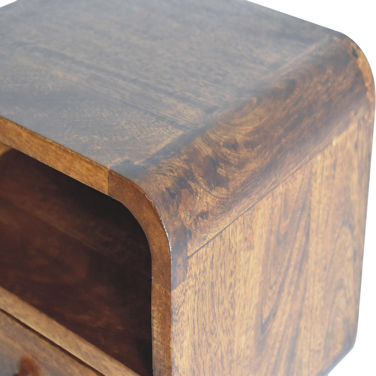 NACHTTISCH Petite - Messingfarben/Braun, Holz/Metall (30/25/25cm) - Artisan Furniture