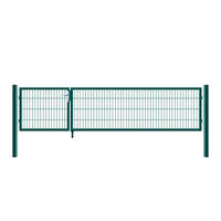 DOPPELFLÜGEL Gartentor ADITUS - 100 x 350 cm Grün - Grün, Metall (350/100/6cm) - Home Deluxe