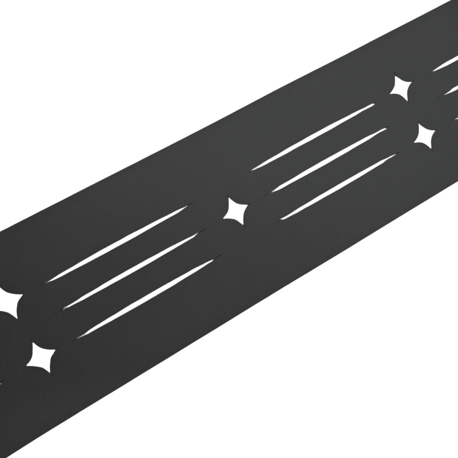 SICHTSCHUTZSTREIFEN Dekor Starline mit Lasermuster für Doppelstabzaun Anthrazit 2,55m - Anthrazit, Kunststoff (255/19cm) - ZAUN|ZU